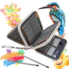 Lbxgap 72 Colored Pencils Set with Art Pencil Kit,Artists Soft Core,Drawing Pencils Art Craft Supplies for Adults Beginners