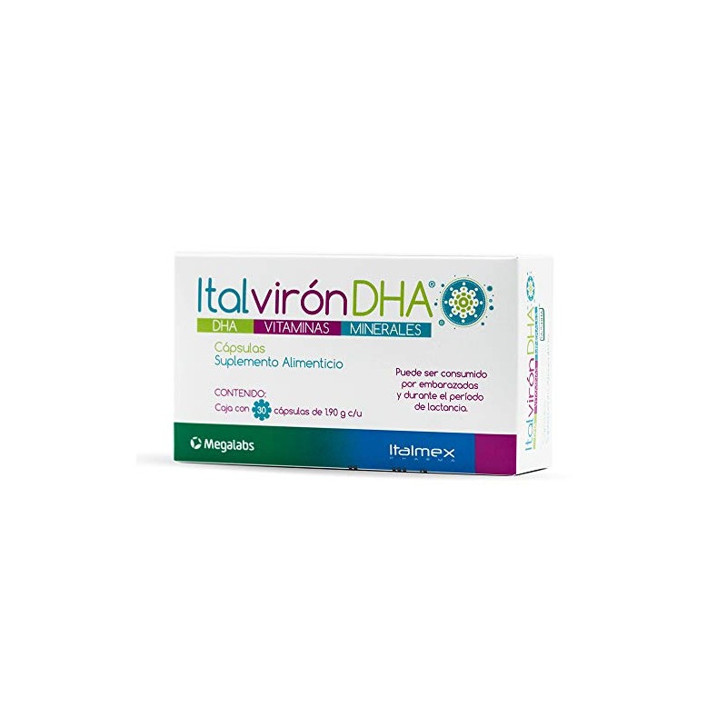 Italvirn DHA Suplemento Alimenticio con DHA de Origen Vegetal Vitaminas