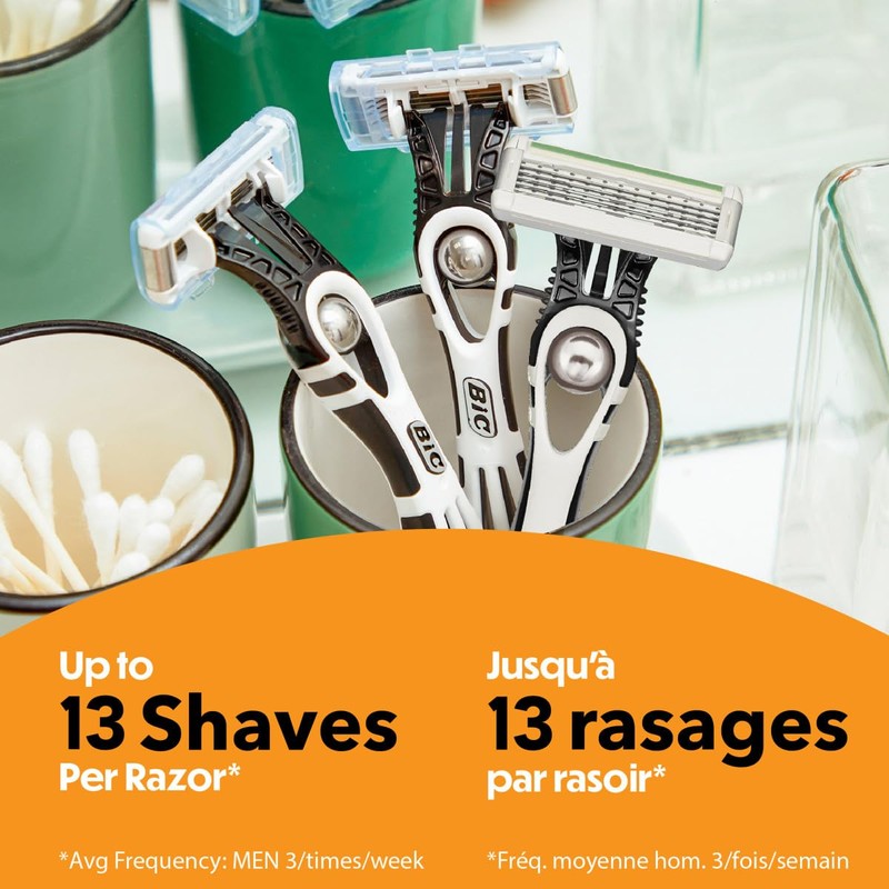 BIC Flex 5 Sensitive Men's Disposable 5-Blade Razors, Comfortable Shave,