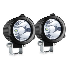 4WDKING Spot LED Driving Lights, 2 Inch Round LED Pods 2 Pcs 20W Waterproof Off Road Work Lamp for Motorcycle ATV Race Dirt Bike 4x4 Pickup Truck Boat Trailer