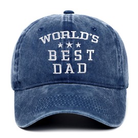 LADES Father’s Day Baseball Cap for Dad – Embroidered DAD Hat, Adjustable Vintage Washed Cotton Caps