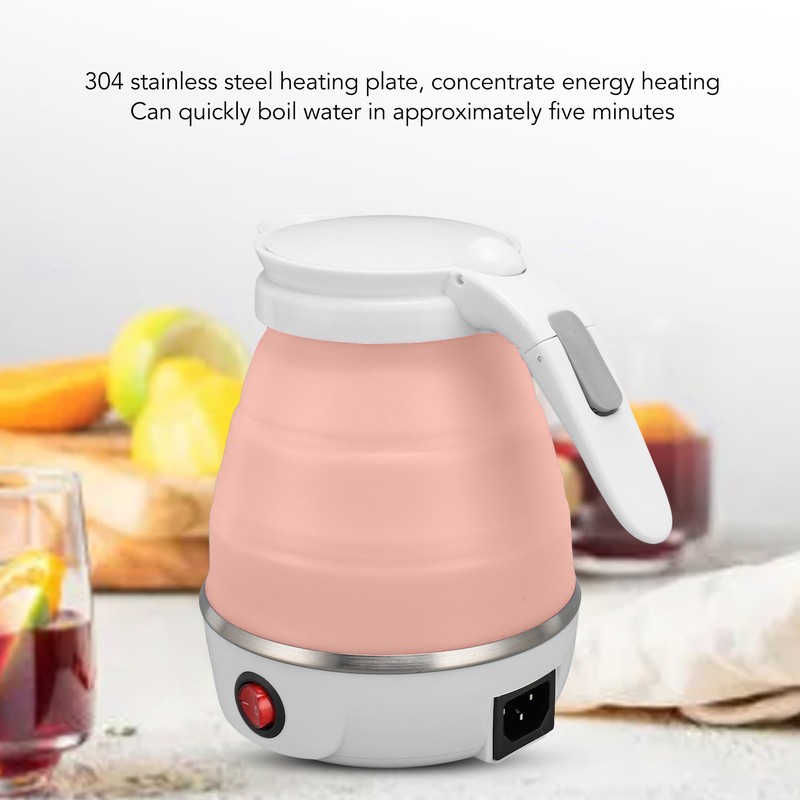 Foldable Electric Kettle 400W 600ML Auto Power Off Collapsible Travel