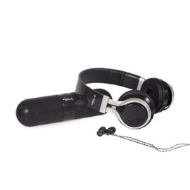 GabbaGoods 3 Piece Metallix Electronics Gift Combo Set- Includes a Gabba Goods Bluetooth Wireless Audio Sound Speaker, Over The Ear Bluetooth Foldable Headset, & Earbuds with Built-in Mic- Black