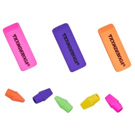 Ticonderoga Erasers, Neon, 15 Count (Pack of 8) (38931SP)
