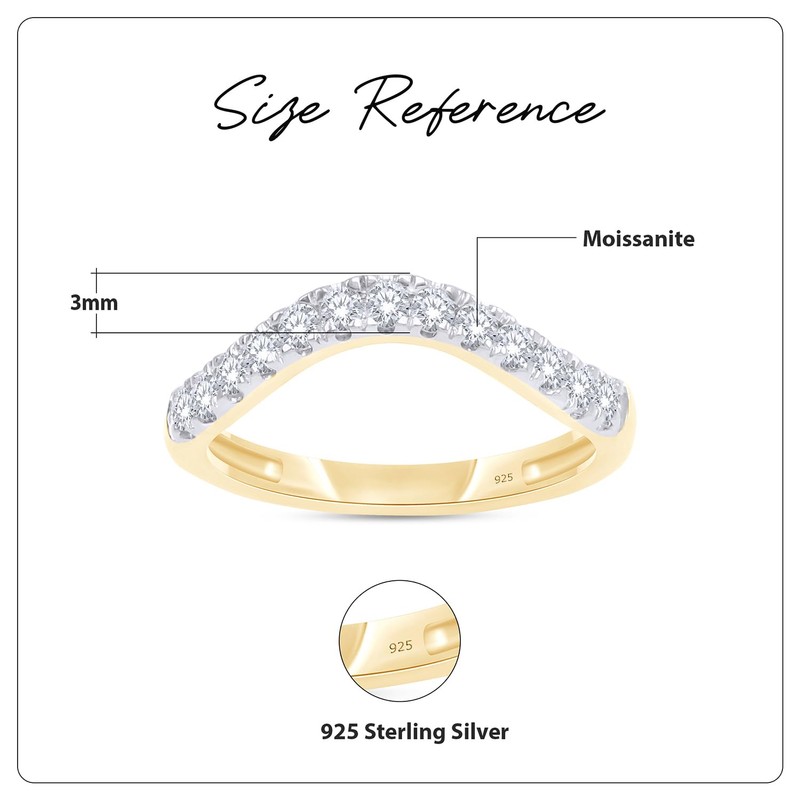 SAVEARTH DIAMONDS 1/3 Carat (ctw) Lab Created Moissanite Diamond Half