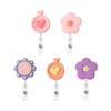 5-Piece Badge Clip, Retractable Badge Holder, Creative Cute Badge Clip,
