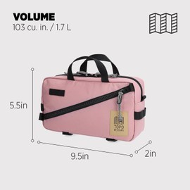 Topo Designs Quick Pack - Shoulder Sling + Fanny Pack for Daily Carry, Bike Rides, Internal Organization, Iconic Denver Design (Rose)