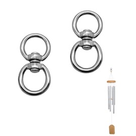 ZGGAZCA 2Pcs Swivel Hooks for Hanging,Plant Hanger Plants Heavy Duty 2-3/8" Small Swivel Hook Spinners and Wind Hangers for Outdoor Plant Hanger and Spinners