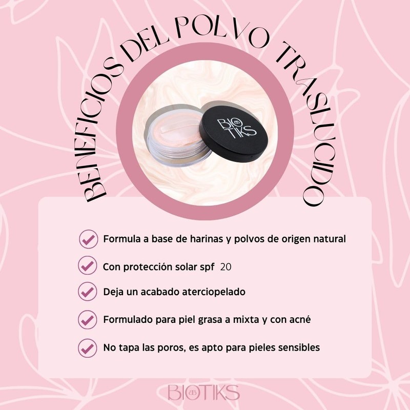 Polvo traslúcido efecto mate piel grasa (natural)