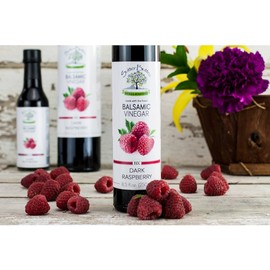 Sutter Buttes Balsamic Vinegar – Dark Raspberry Infused (250ml bottle), Artisan Italian Grape Must Reduction Balsamic Vinegar, Handcrafted Premium Thick and Sweet Golden Aged Vinegar