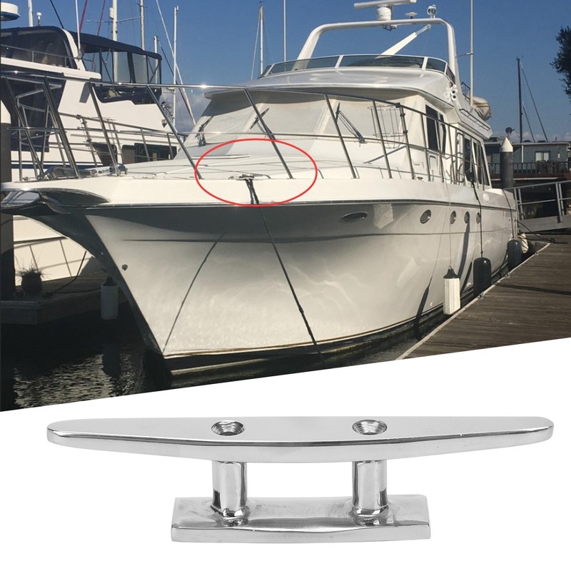 5in Boat Low Flat Cleat 316 Stainless Steel Marine Ship