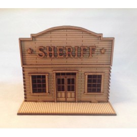 AtomicLaserCutDesigns.com Sheriffs Office 28mm Terrain Old West Tombstone Desperado Legends MDF Building