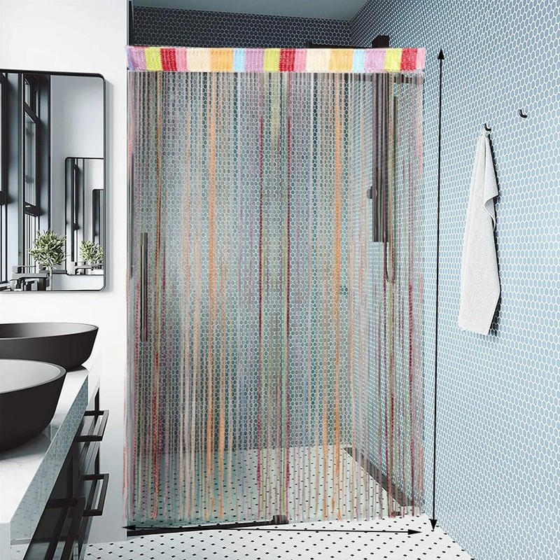 200 x 100 cm Thread Curtain, Colourful Glitter Fly Curtain,