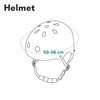 LIONELO Helmet Protective Helmet for Kids, Adjustable 50-56 cm, Chin