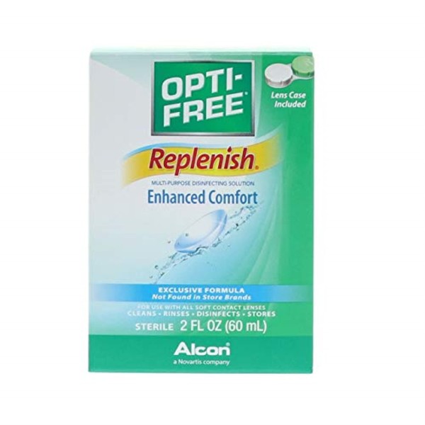 Opti-Free RepleniSH Multi Purpose Disinfecting Solution-2 Fl Oz (60 ml), Carry On Size