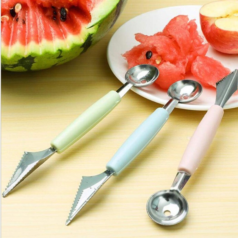 Hoshen 4-Piece Stainless Steel Fruit Excavator, Watermelon Digger, Fruit Ball