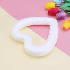 BESTOYARD Styrofoam Wreath Heart Shape Foam Wreath Garland DIY Christmas Styrofoam Craft Foam Wreath Wreath Wreath Accessory Wedding Reception Set of 18 (6.5cm + 11cm + 13.5 cm)