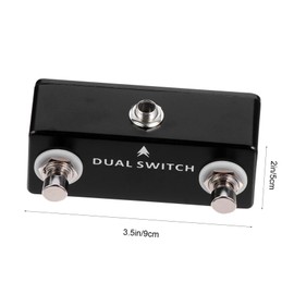 Sosoport Elegant Dual Footswitch Guitar Pedal Button Foot-step Switch Effect Guitar Instrument Supply Small Practical