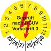 Pack of 50 test badges 30 mm next electrical testing