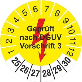 Pack of 50 test badges 30 mm next electrical testing electrical engineering 2021-2026 test labels