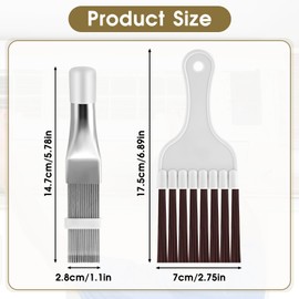 cobee Pack of 2 Lamellar Comb, Condenser Cleaning Comb, Air Conditioning Condenser, Fin, Fin, Cleaning Brush, Air Conditioning, Metal Fin Evaporator, Cooler, Repair Tool
