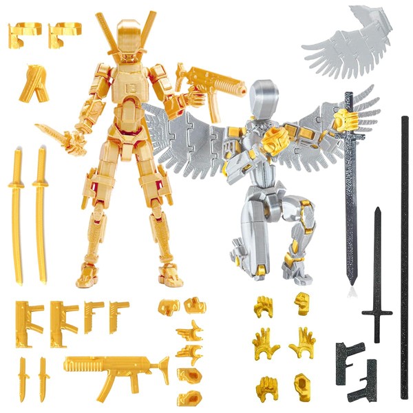 PEKOIU T13 Action Figure Set (Assembly Completed), 3D Printed Multi-Jointed,