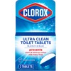 Clorox Ultra Clean Toilet Tablets Bleach & Blue, Rain Clean