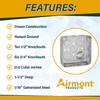Outlet Box Kit, Includes 4x4'' Drawn Metal Electrical Box, 2