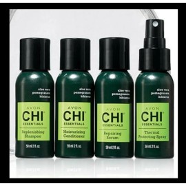 CHI AVON CHI Essentials Hair 2oz Travel Kit 4pc Shampoo Condioner ThermalSpray Serum