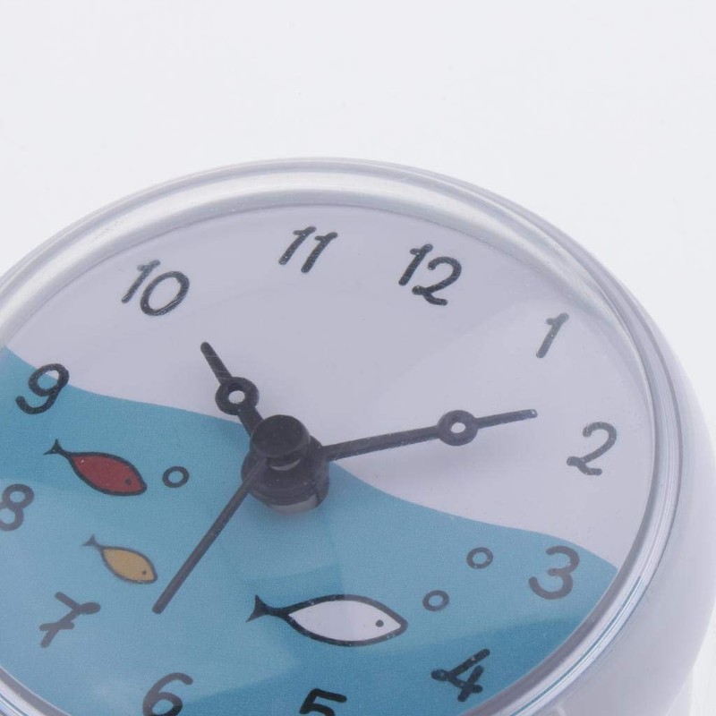 VANKOA Shower Bathroom Wall Suction Clock Waterproof Time Display Home