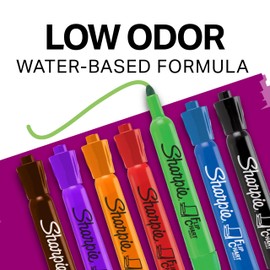 Sharpie Flip Chart Markers, Bullet Tip, Assorted Colors, 8 Count - Low-Odor, Squeak-Free, Home, Office, Back to School, Teacher Supplies