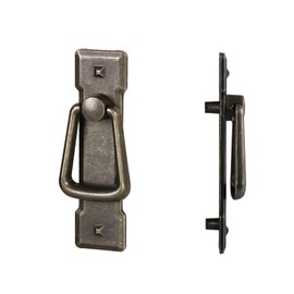 Yuelulala 4pcs Vintage Drop Handles Antique Bronze Door Ring Pull Handles Kitchen Cabinet Drawer Vintage Bronze Drop Ring Pull Handles for Cabinet, Furniture Door, Bookcase (A37-4)