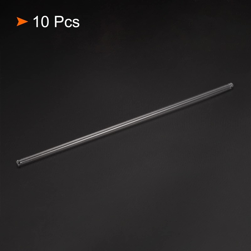 MECCANIXITY 3.3 Borosilicate Glass Stick 7.87" Length 4mm Dia Stir