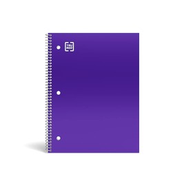 Staples TRU RED 1-Subject Notebook 8 x 10.5-Inch Wide Ruled 100 Sheets, Purple