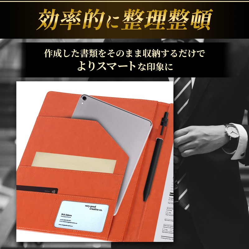 [Essential Business Item] Binder Clipboard, A4 File, Bifold Storage, Clip