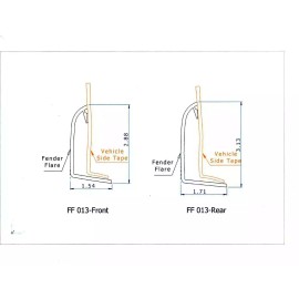 AutoRestylers Factory Style Smooth Black Fender Flares Fits 2009-2014 Ford F-150