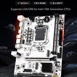 H410M DH Mining Mainboard, LGA 1200 Motherboard,M ATX Motherboard, Channel DDR4, DisplayPort HD Output with Stable Performance for Intel 10th Generation CPU