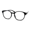 SA106 Round Thin Keyhole Horn Rim Plastic Reading Glasses Black