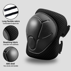 Kids Protective Gear Set Knee Pads for Kids 3-14 Years Toddler Knee and Elbow Pads with Wrist Guards 3 in 1 for Skating Cycling Bike,Biking, Roller Skates, Scooters (Black, ‎S(3-8Years))