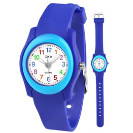 CKV Kids Watch for Boys Girls Watches Age 3-12, 1.18" Dial-3ATM Waterproof Children Analog Wristwatch Time Teaching Easy to Read Child Presents