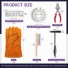 Swpeet 7Pcs 10 Inch Scratch Wire Brush Welding Hammers Slag