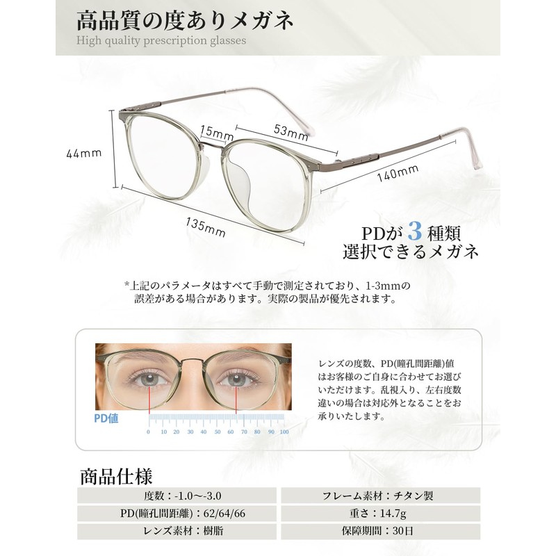 [CEETOL] メガネ 眼鏡 近眼メガネ 近視 チタン製 度付き 度入り 度あり メンズ