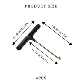 AONAYO Set of 4 trampoline springs, spring compressor trampoline, spring hooks, trampoline tools, spring pull metal, trampoline spring compressor, trampoline spring pull, T-hook for jumping
