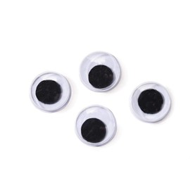 Darice Sticky Back Eyes - Black and White - Round - 15mm - 25 Pieces