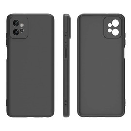 QWYJ for Moto G32 Funda Protectora de TPU Suave Ultrafina Matte Minimalista for Moto G32 Case Carcasa Liso (Negro)