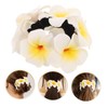 Minkissy Plumeria Garland Hair Tie Hawaiian Flower Hair Band Ponytail