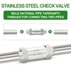 TAISHER 1PCS 304 Stainless Steel 1/8" NPT Male Check Valve,Backflow