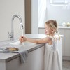 Kitchen Faucet With Pull Down Sprayer, Hurran Brushed Nickel Water