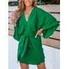 CUPSHE Women's V Neck Summer Dress 3/4 Kimono Sleeve Self