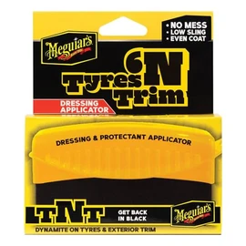 Meguiar's Tyres 'N Trim Dressing and Protectant Applicator - Featuring Soft, Tight-Cell Foam to Spread Your Favourite Meguiar’s Tyre Shine, Exterior Dressing, or Protectant Smoothly and Evenly